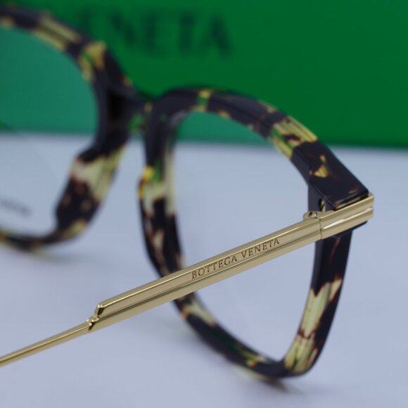 Bottega Veneta BV1009O 003 Square Eyeglasses 54mm – Havana/Gold - Picture 9 of 10